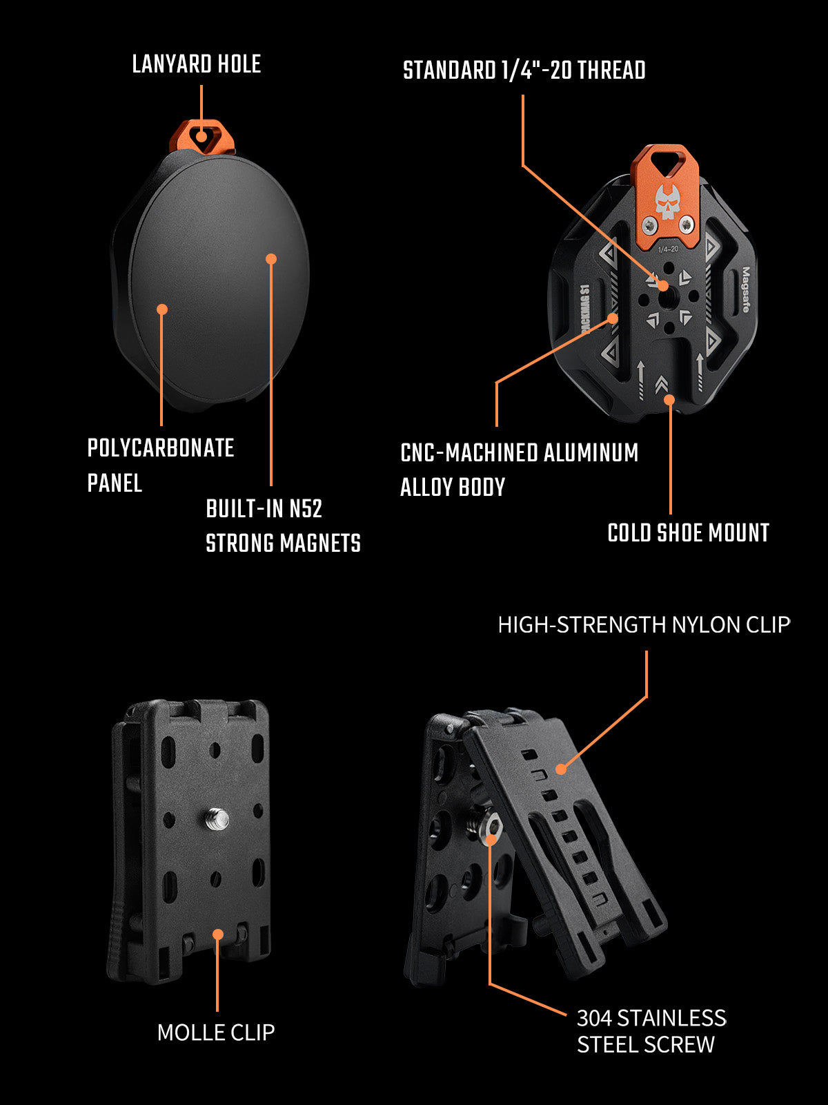 PackMag S1 Magnetic Phone Mount for Straps (Early Bird Pre-Order: Ships in 30 days)