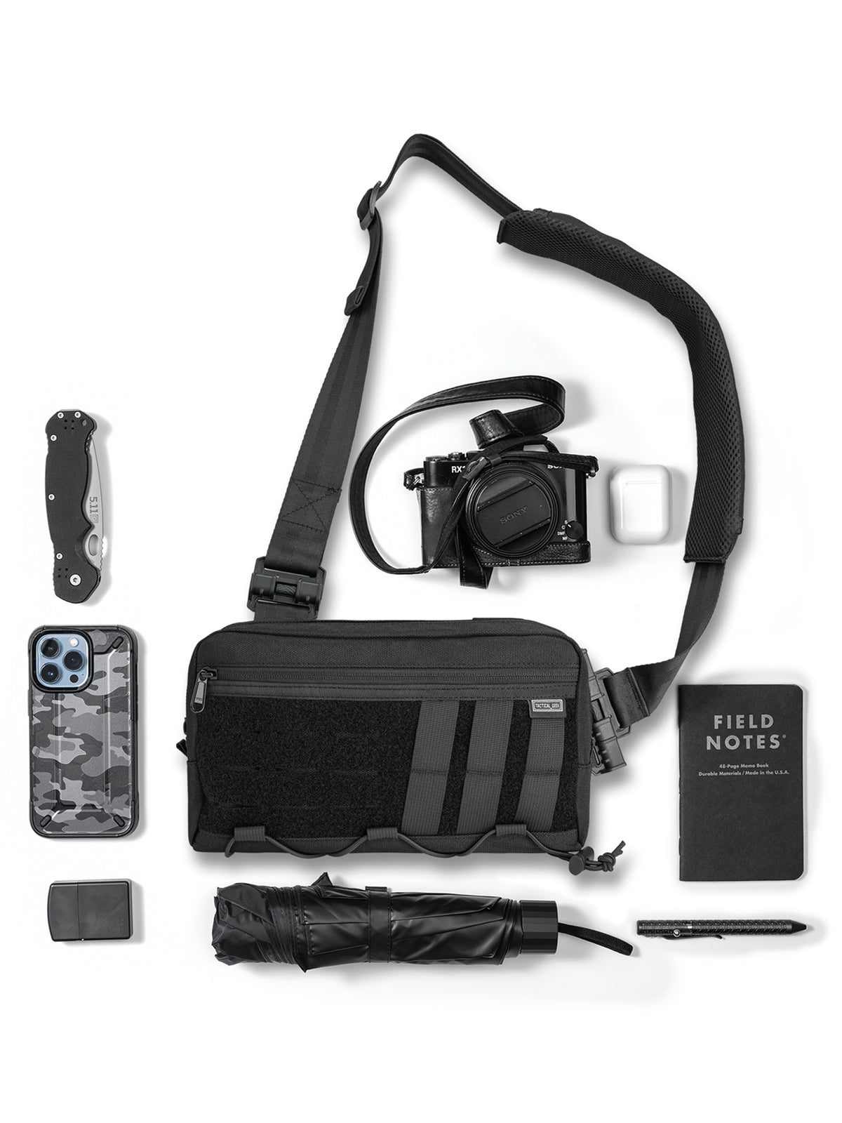 Cache L3C EDC Shoulder Bag （BLACK）