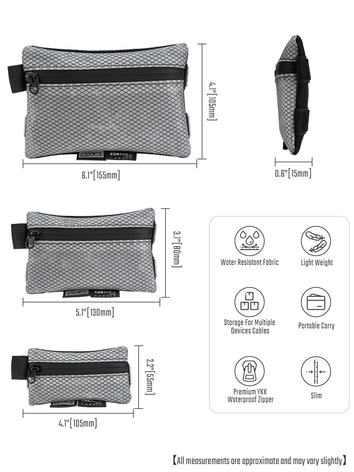 ストレージ A5 EDC ストレージポーチセット (ブラック/CR)