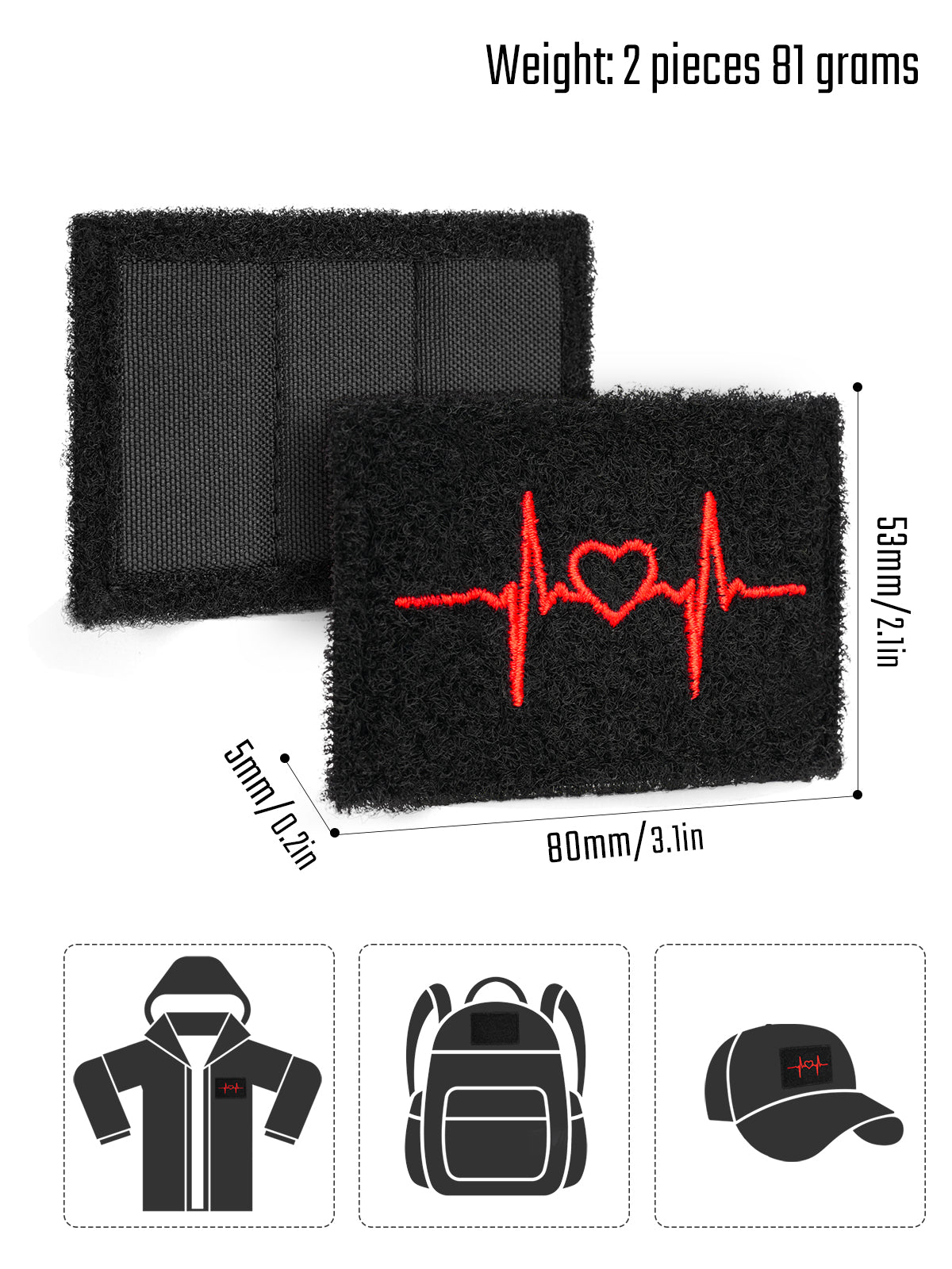 BG12 Removable Magnetic Loop Patches
