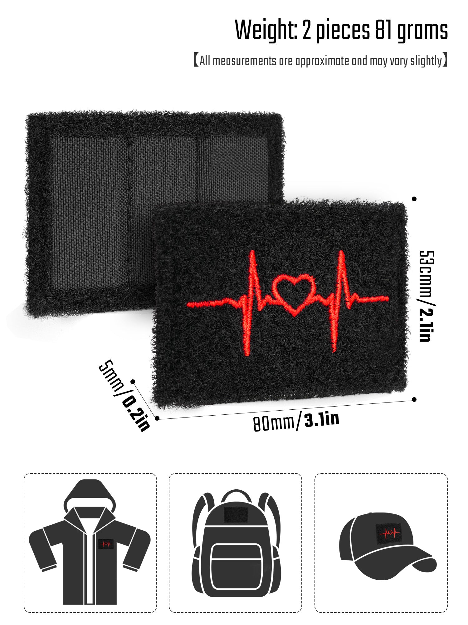 BG12 Removable Magnetic Loop Patches