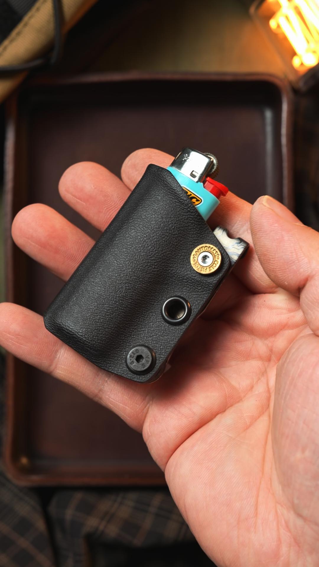 BIC lighter sheath (Craftsman Handmade,Only One Available)