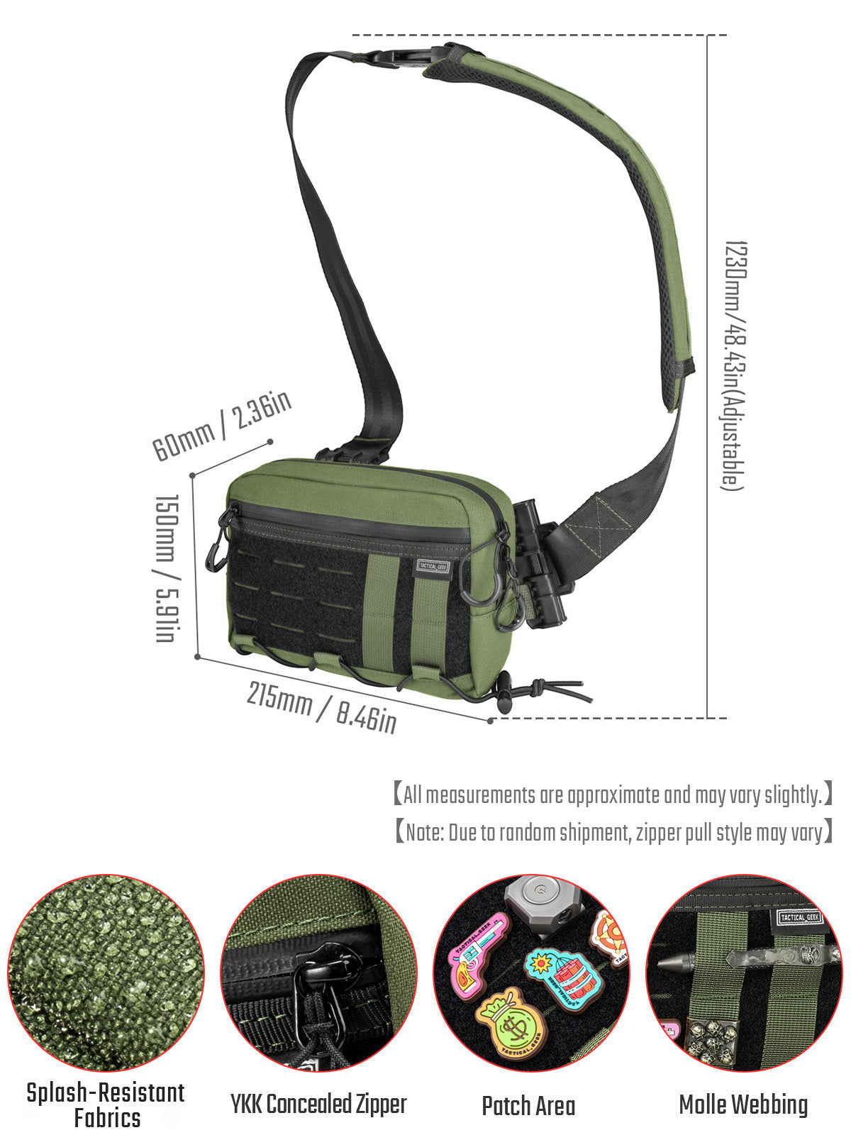 タクティカル ギーク | キャッシュ L3 EDC ショルダーバッグ（X-Pac