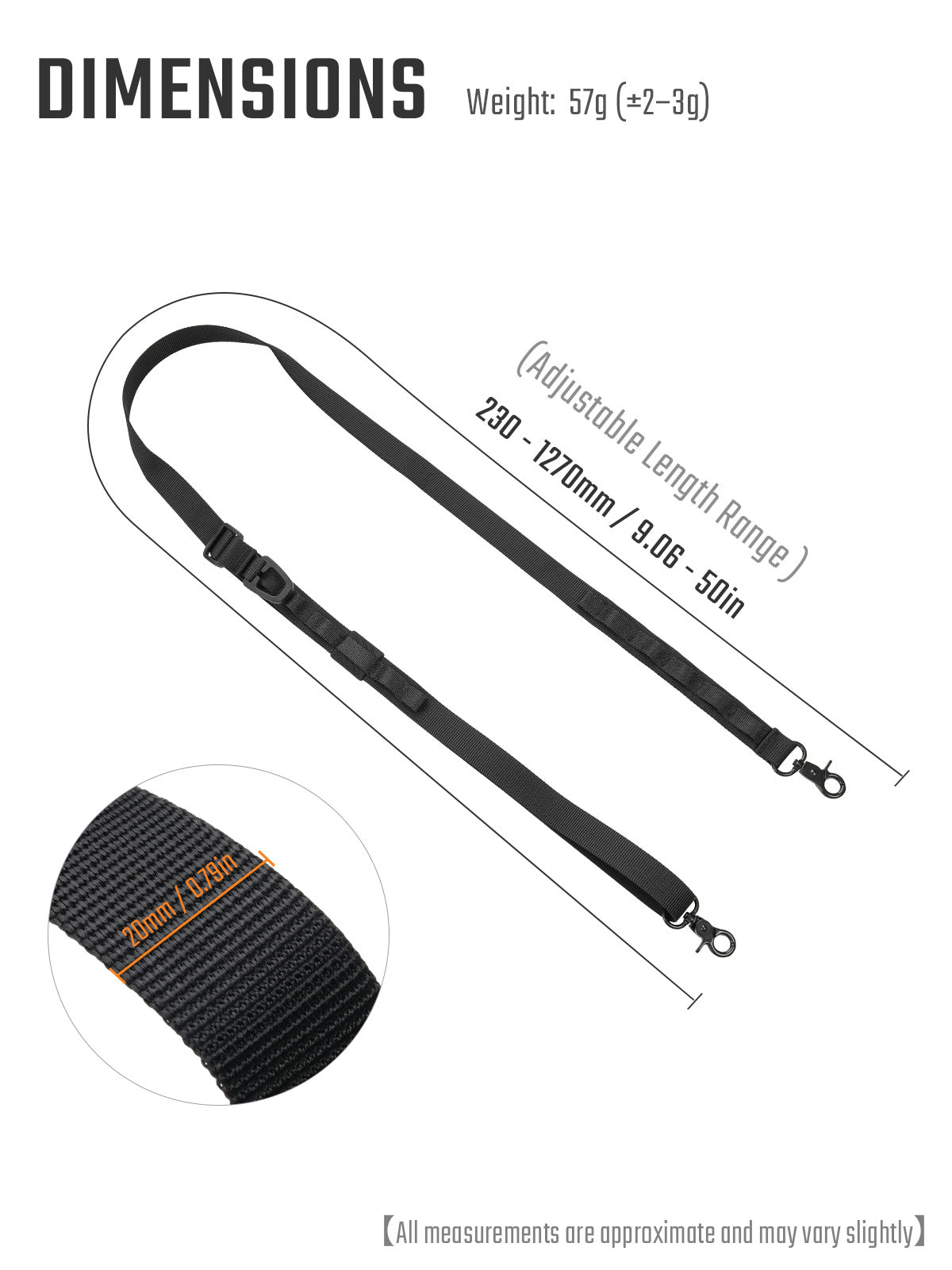 TGBelt9 Adjustable Crossbody Sling Strap