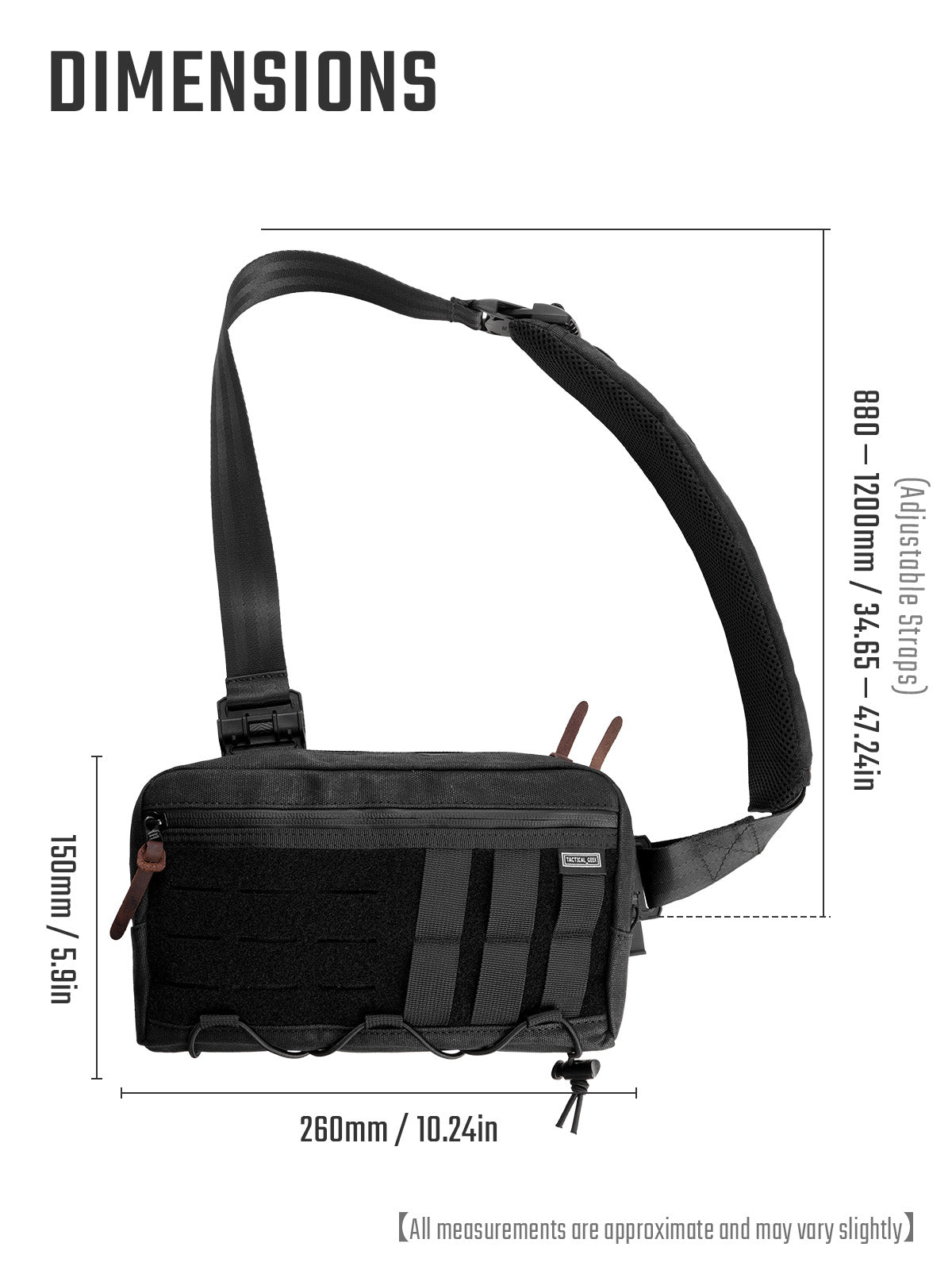 TacticalGeek Cache L3 EDC Shoulder Bag Waxed Canvas Black-1