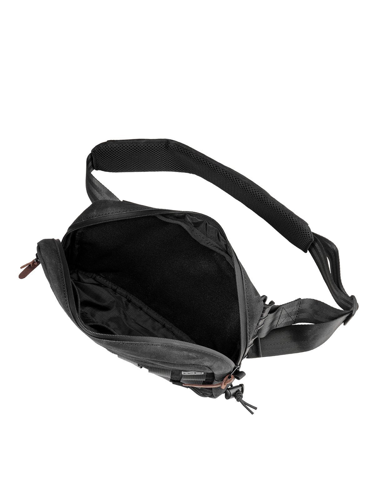 TacticalGeek Cache L3 EDC Shoulder Bag Waxed Canvas Black-2