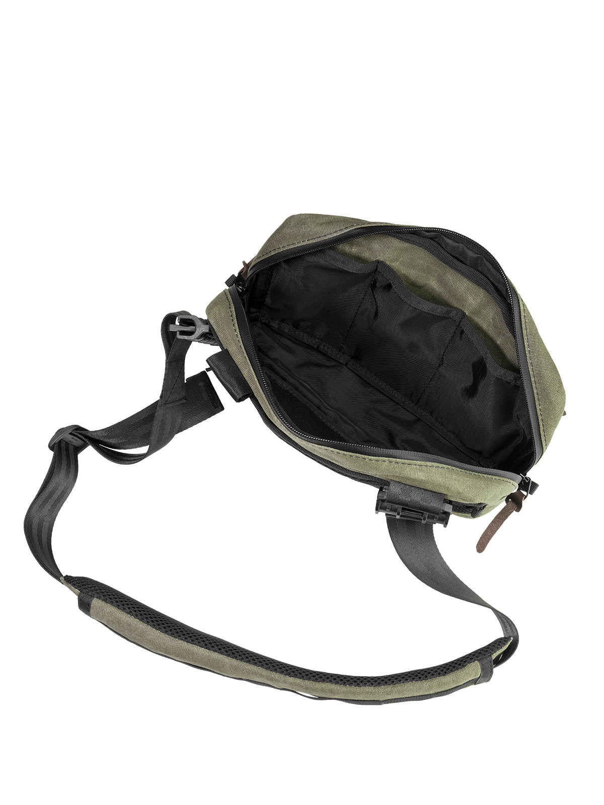 TacticalGeek Cache L3 EDC Shoulder Bag Waxed Canvas Green-3