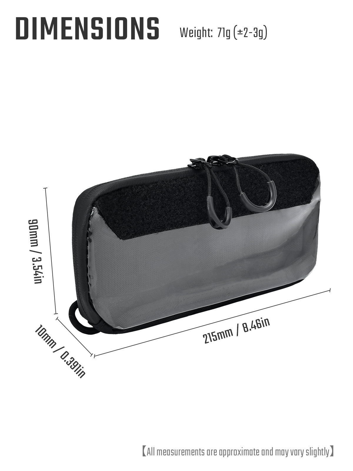 TacticalGeek DT1 Transparent Utility Pouch Black-2
