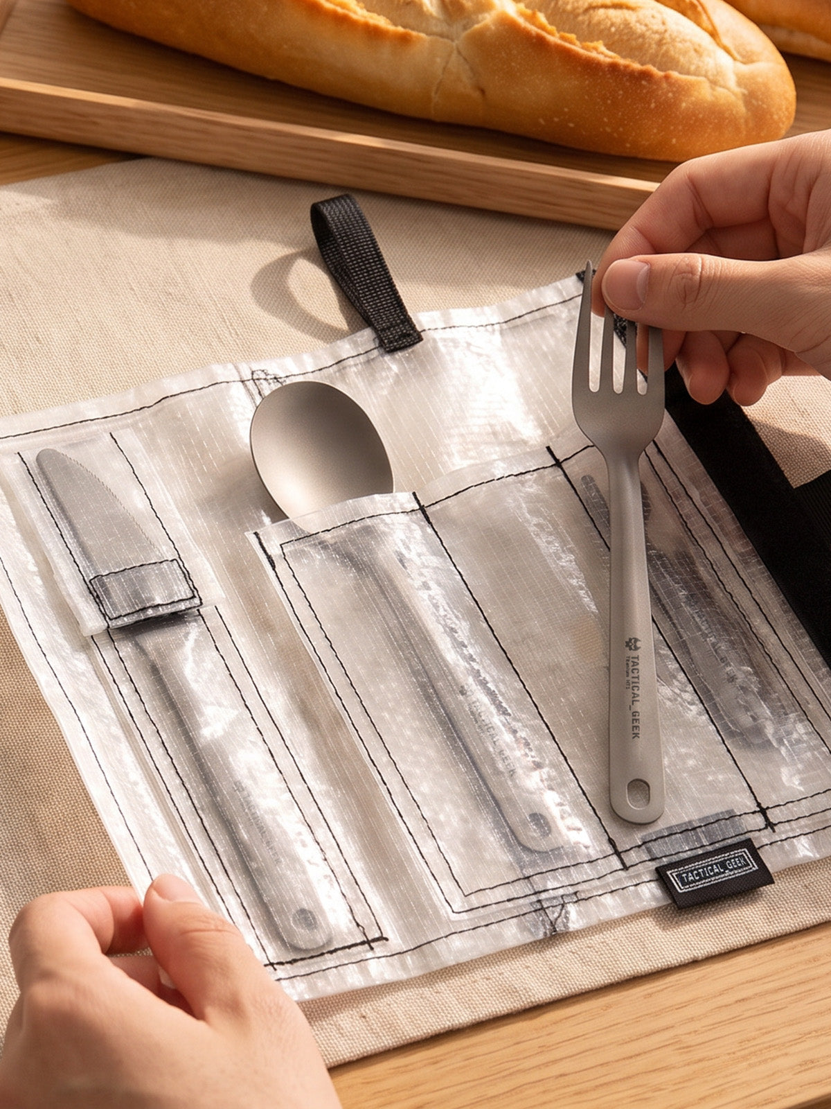 TacticalGeek HT1 Titanium Cutlery Set-5