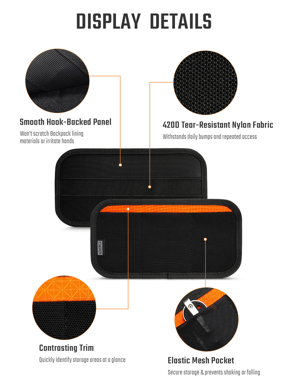 TacticalGeek TCM13 EDC Organizer Board orange-3
