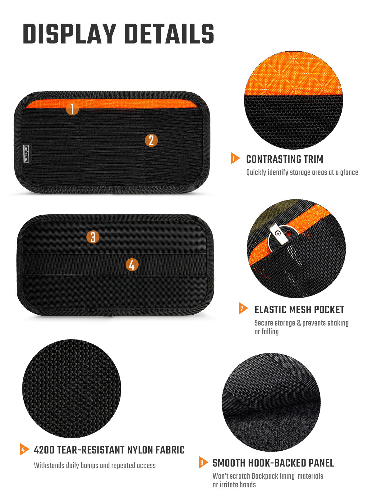 TacticalGeek TCM13 EDC Organizer Board orange-4