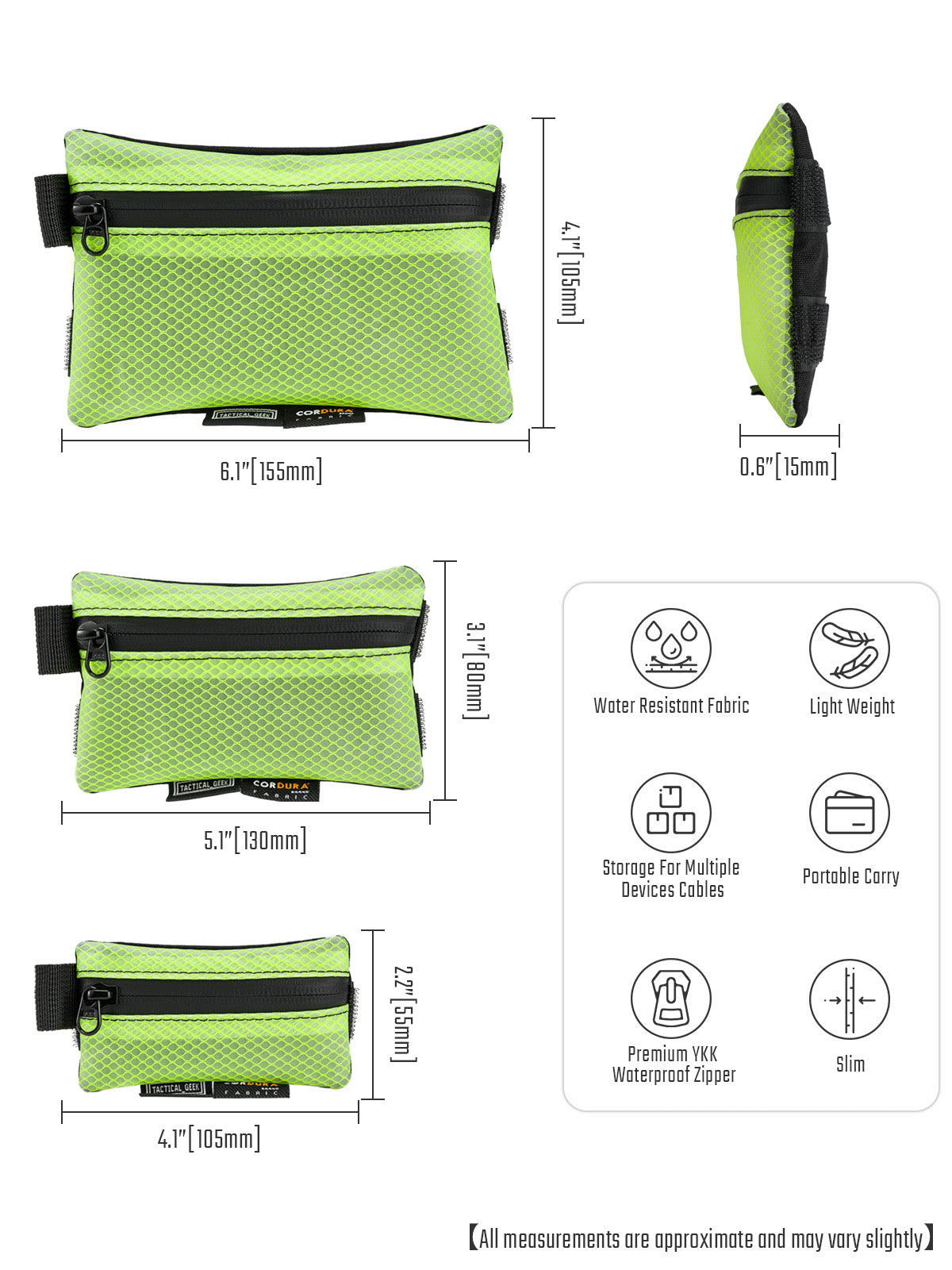ストレージ A5 EDC ストレージポーチセット (ブラック/CR)