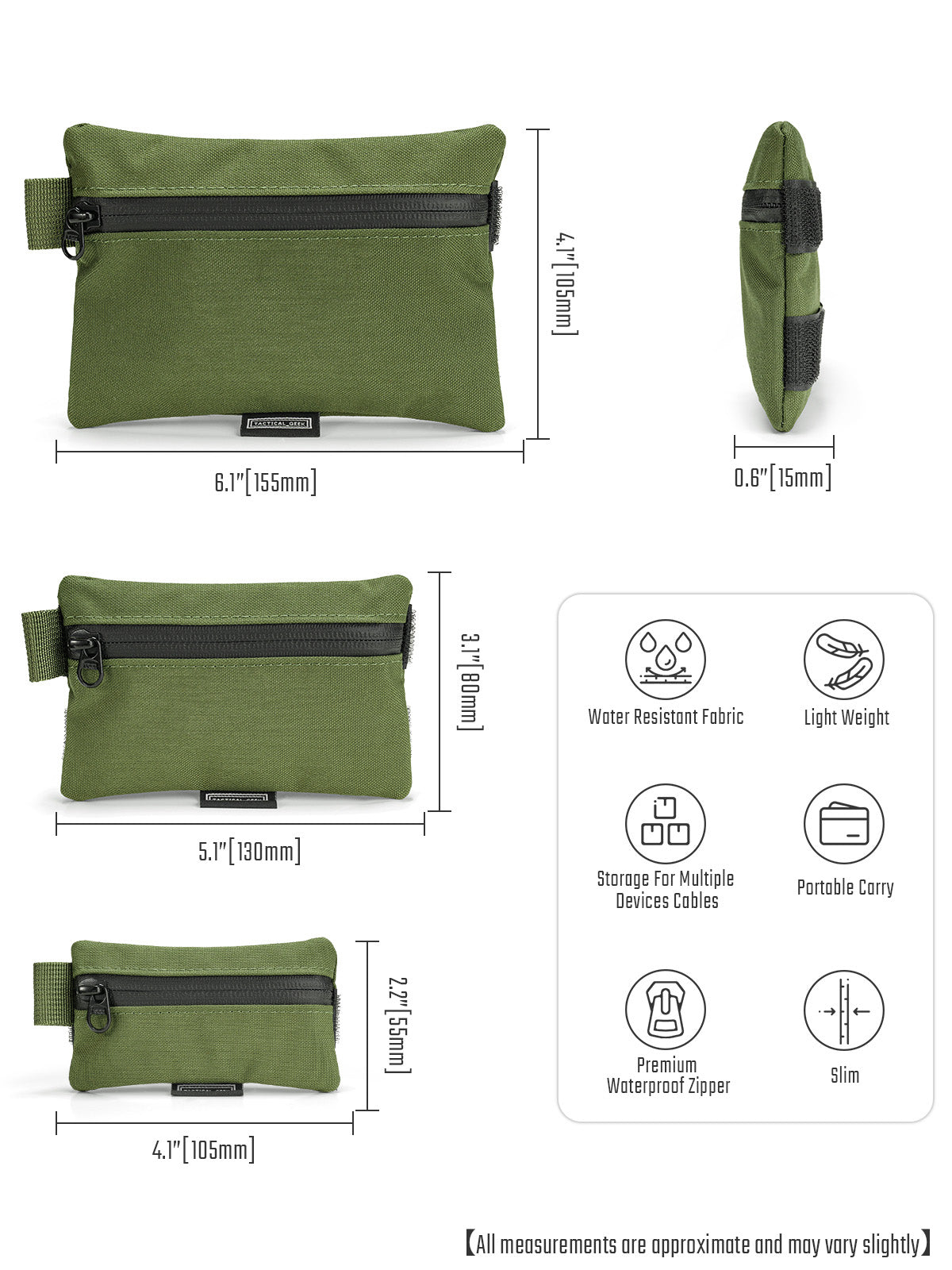 ストレージ A5 EDC ストレージポーチセット (ブラック/CR)