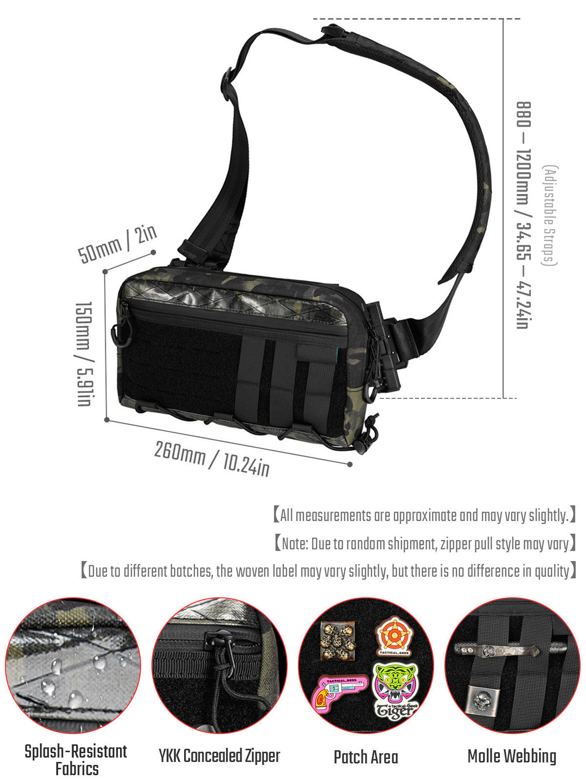 タクティカル ギーク | キャッシュ L3 EDC ショルダーバッグ（X-Pac