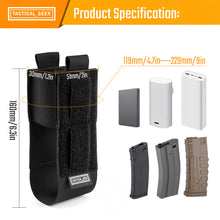 EXT6 Tactical_Geek EXT6 Modular Storage and Organizing System, Velcro EDC Tool Holder / Power Bank Holder（BLACK）